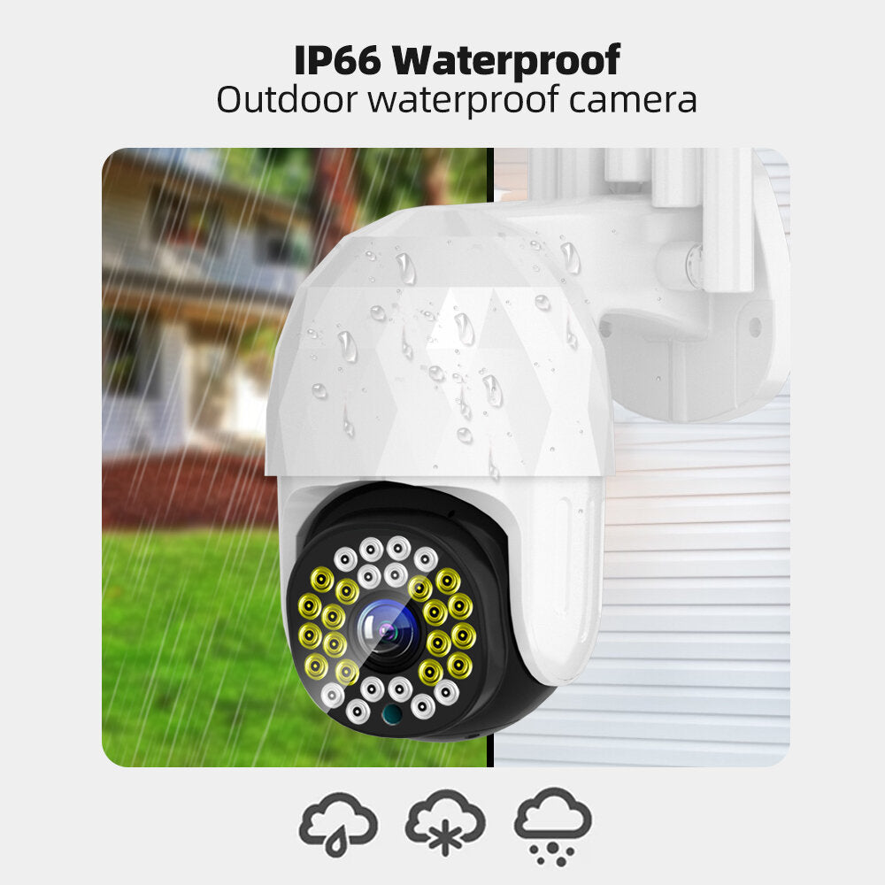 28LED 5X Zoom HD 3MP IP Security Camera Outdoor PTZ Night Vision WiFi IP66 Waterproof Two-Way Audio Motion Detection