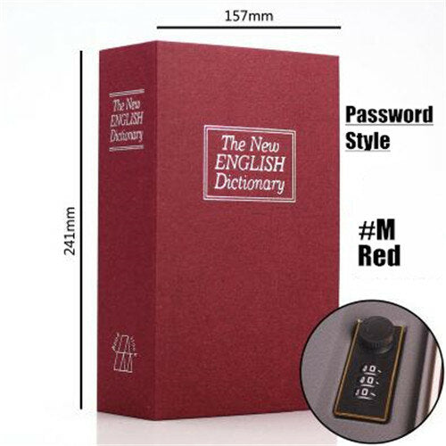 Kid Gift Dictionary Mini Safe Box - Hidden Secret Security Safe with Key Lock for Money, Jewelry, and Certificates