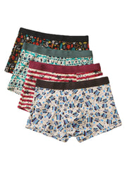 4-teilige Herrenunterwäsche mit Modal-Print – weiche, konvexe Boxershorts