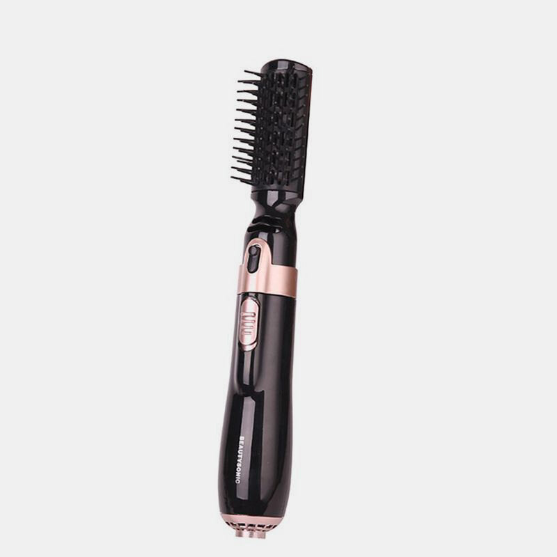 Multifunctional 4-in-1 Hot Air Comb: Negative Ion Hair Dryer, Straightener, Curler & Wet/Dry Hair Comb