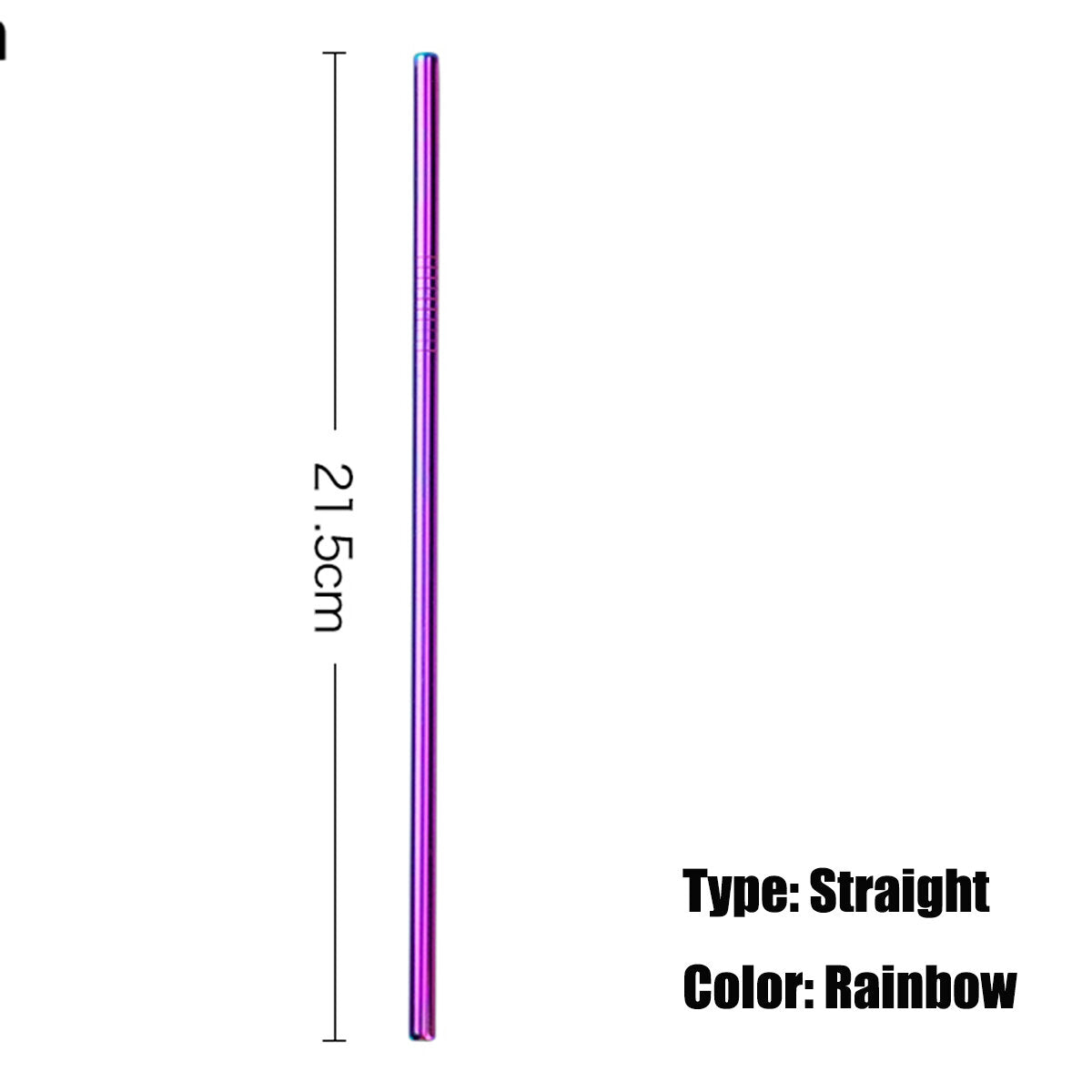 7 Farbe 215 * 6 mm wiederverwendbare Trinkhalme aus Edelstahl