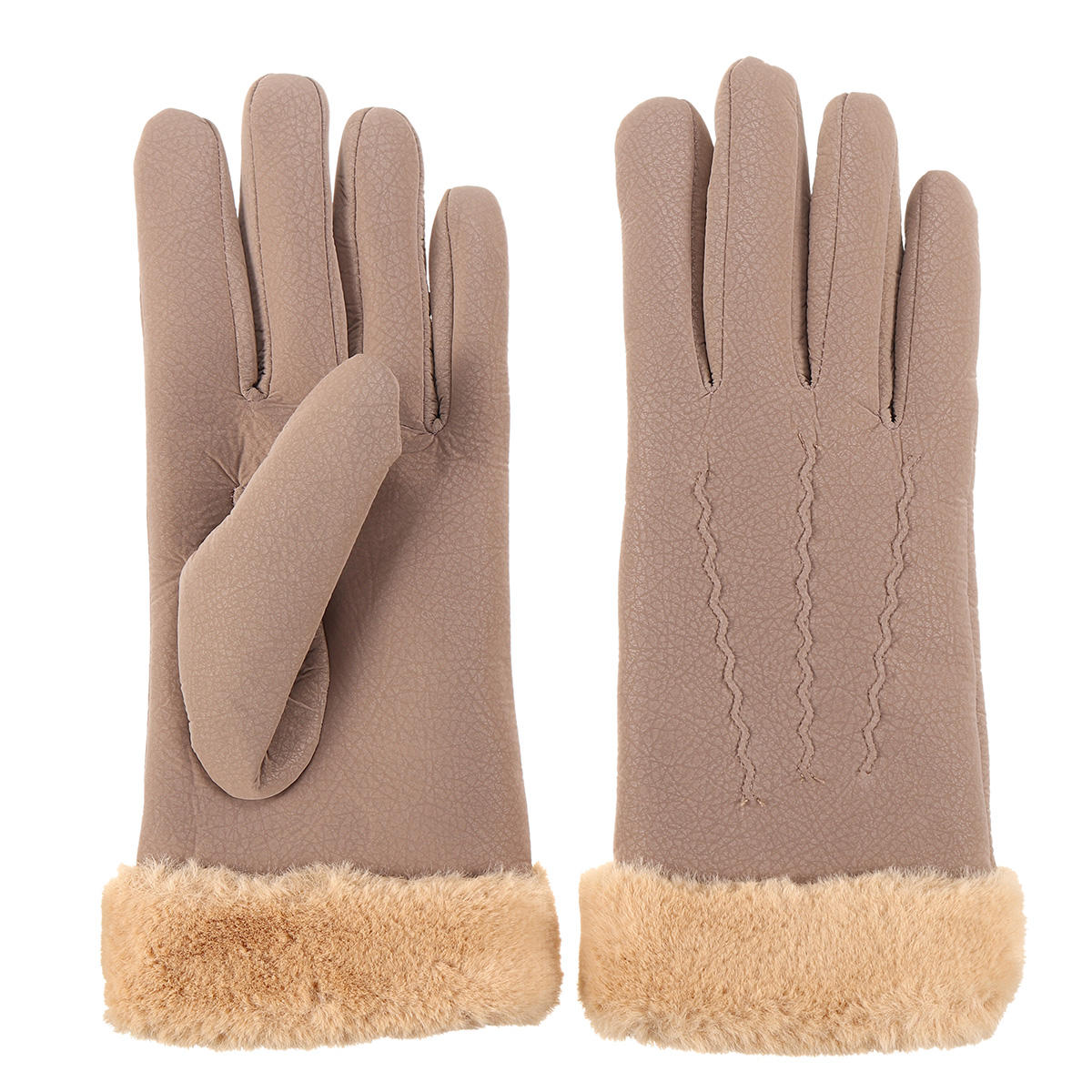 Women's Velvet Touch Screen Winter Gloves - Warm, Windproof, Wool Mittens