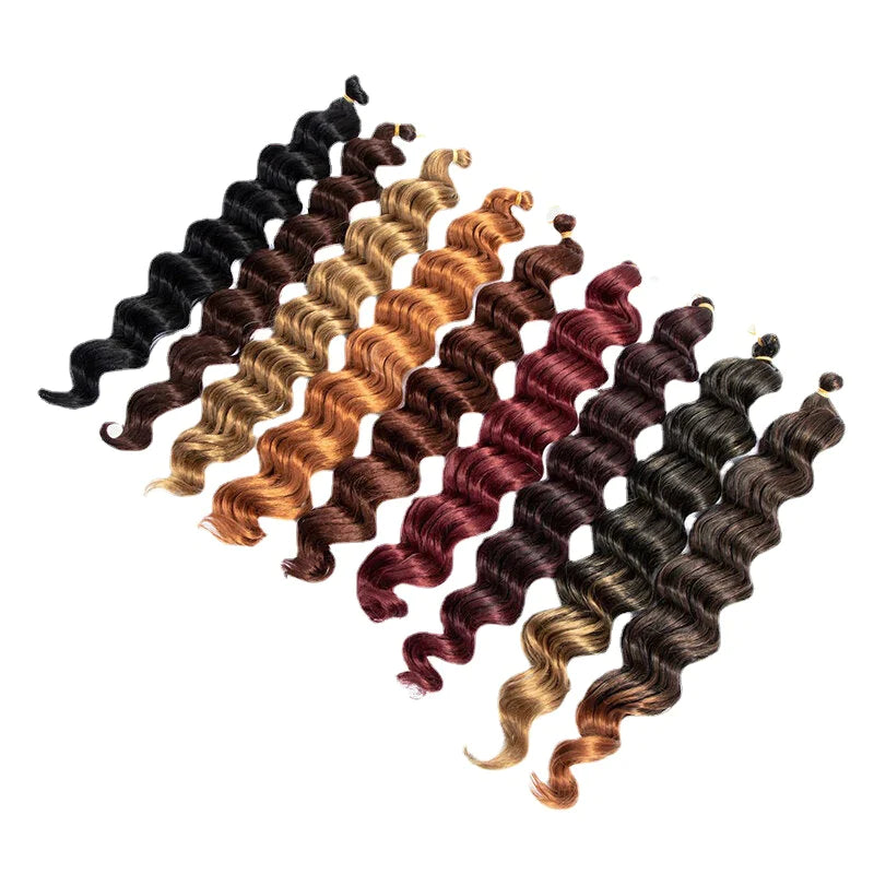 9 Farben gehäkelte Box Braids Haarbündel – Chemiefaser Little Braid Pferdeschwanz Haarringe