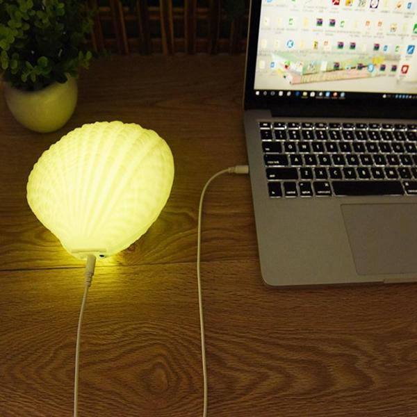 3W Colorful Shell LED Night Light: Wireless Rechargeable Bluetooth Speaker for Home Decor and Music