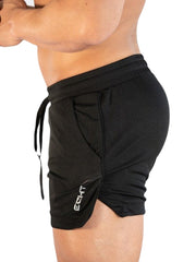 Schnelltrocknende Stretch-Strandshorts für Herren – einfarbig, lockere Passform, Kordelzug in der Taille