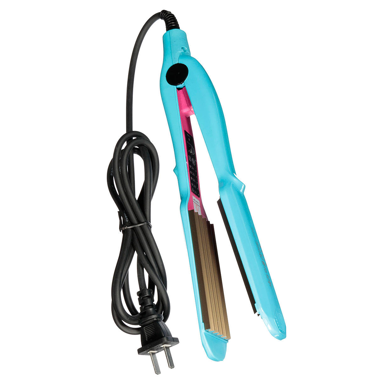 Ceramic Hair Crimper and Curler Iron with 5-Speed Temperature Control - Anion Wave Curling Wand