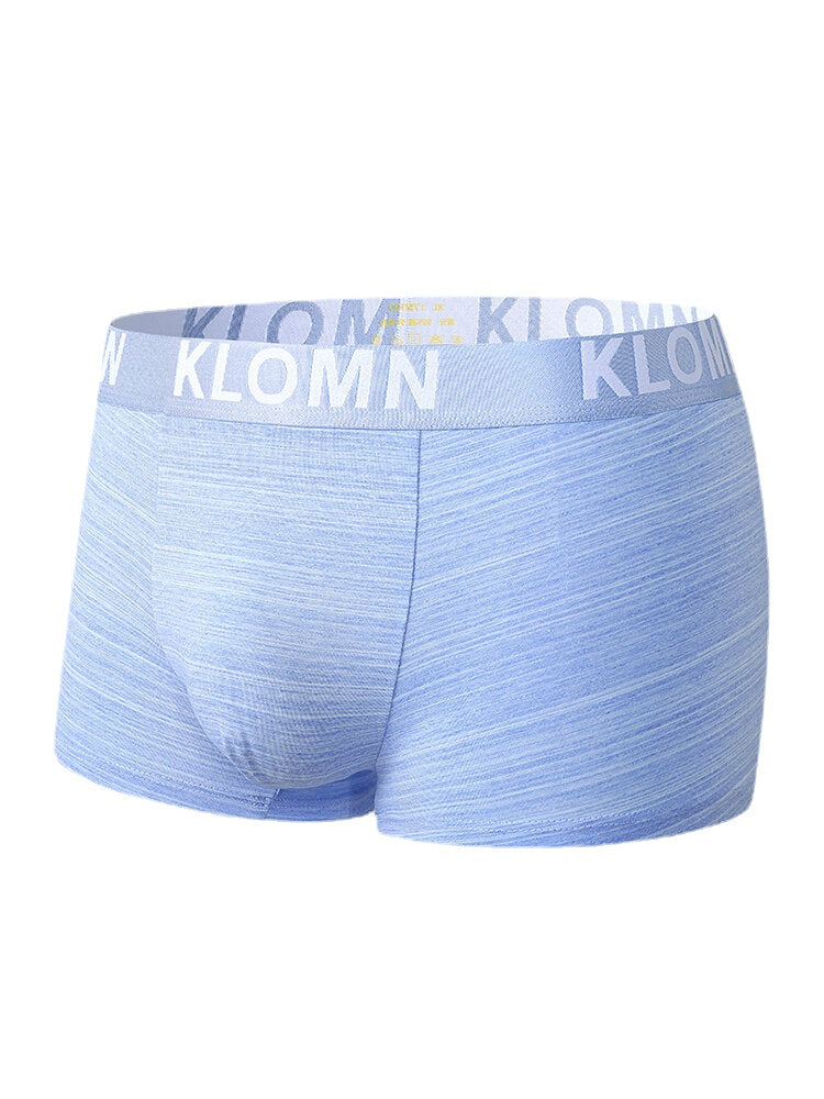 Atmungsaktive antibakterielle Boxershorts aus Baumwolle für Herren mit Logobund und Beutel