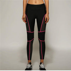 Women's Sexy Fitness Trousers - Honeycomb Mesh, Hip-Up, Elastic Sport Leggings