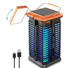 Solar Bug Zapper with LED Light, 4000mAh Battery, Cordless for Indoor/Outdoor Use