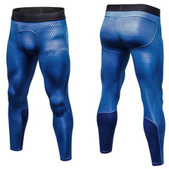 PRO Fitness Men's Quick Dry Stretch Running Tights - 3D Printed Casual Pants