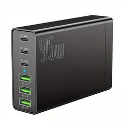 6-Port USB PD Ladegerät: 3 USB-C &amp; 3 USB-A, Schnellladestation für iPhone, Huawei, Samsung, Oppo