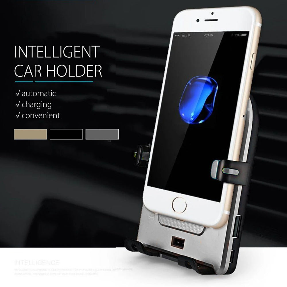 Smart Auto USB IR Motion Car Air Vent Holder & Charger for Smartphones