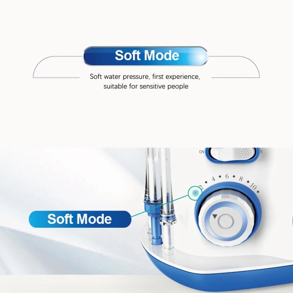 Water Dental Flosser - Oral Irrigator with 10 Adjustable Water Pressures, IPX6 Waterproof, High Volume Reservoir for Teeth Cleaning and Gum Care