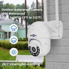 HD 3MP 5x Zoom WIFI Outdoor IP Camera, Full Color Night Vision, PTZ, IP66 Waterproof, 2MP Speed Security Camera