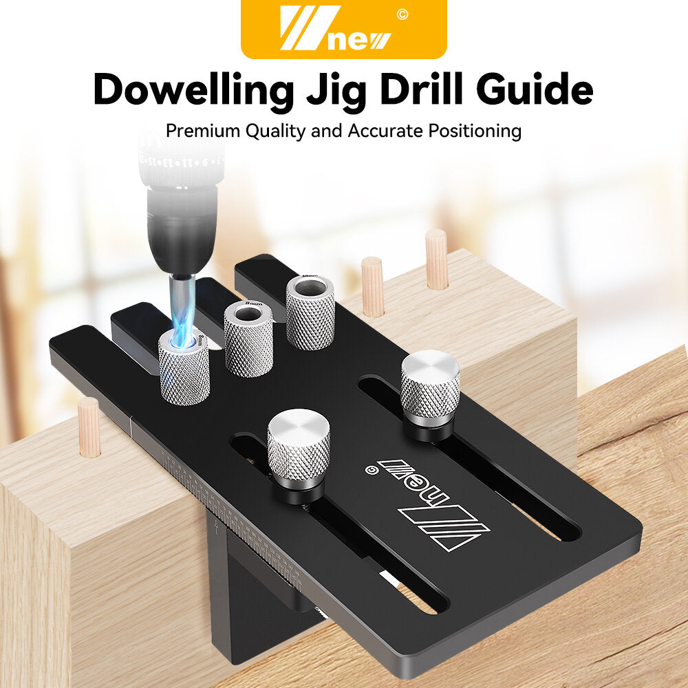 Aluminum Doweling Jig Kit - Precision Drill Guide for DIY Woodworking Projects