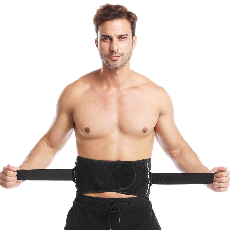 Waist Support Lumbar Brace Belt with Metal Springs for Gym, Fitness, Weightlifting, Injury & Pain Relief