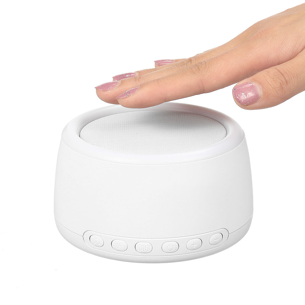 USB Rechargeable White Noise Sleep Aid with Night Light, 30 Soothing Sounds & Bluetooth Support