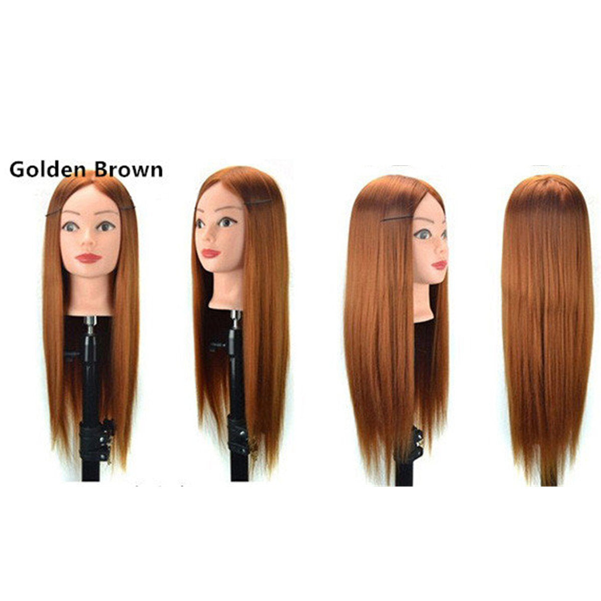 23" Hairdressing Training Mannequin Head with Free Clamp for Salon Styling Practice