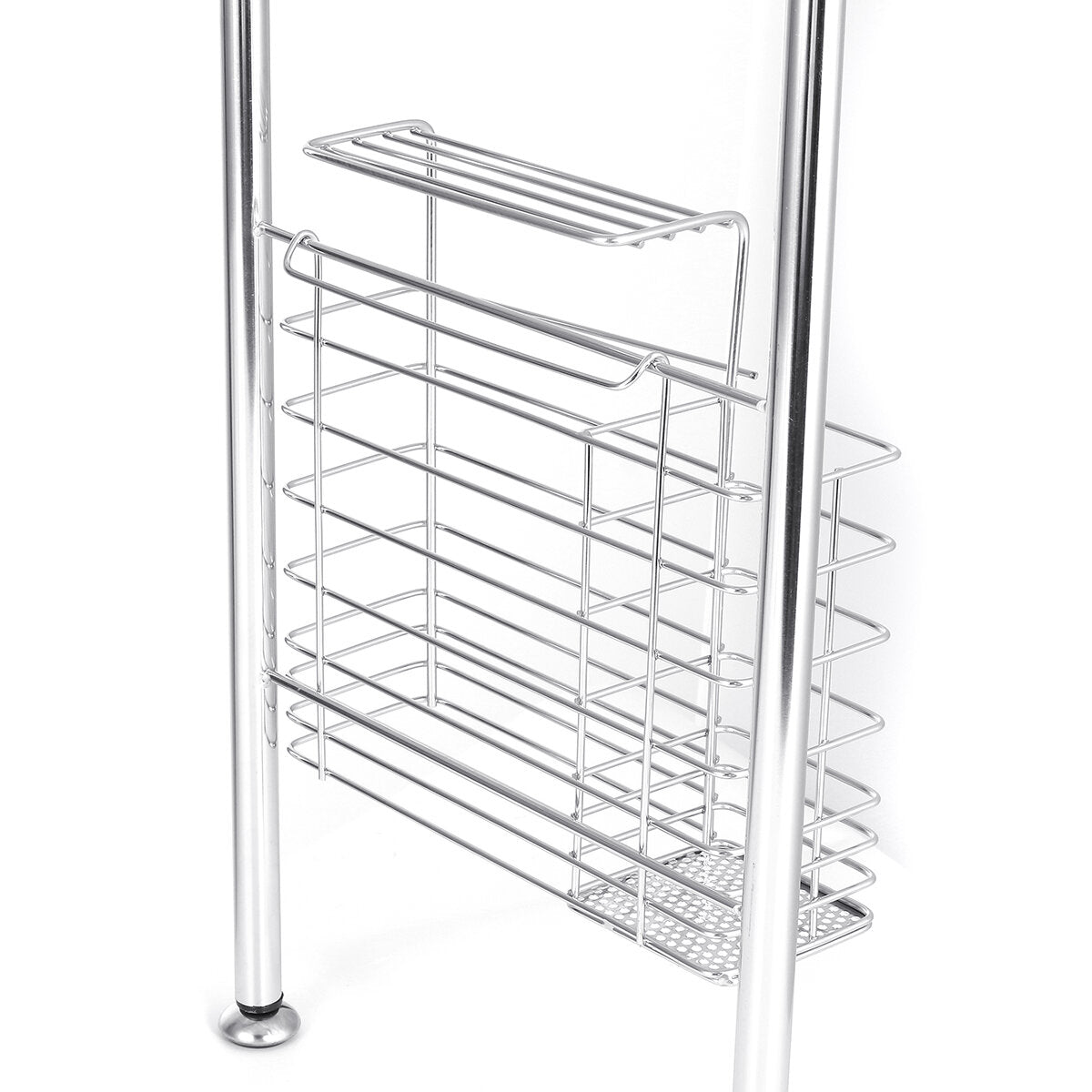 Double Layer Stainless Steel Rack Shelf for Kitchen Dishes - 64/74/84cm Storage Organizer