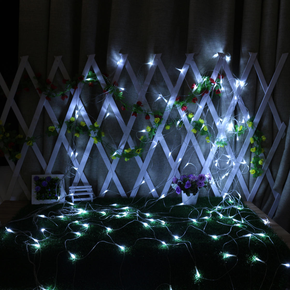 3M*1M & 3M*3M USB LED Curtain String Lights with Hooks - Icicle Garland for Christmas, Wedding, Home Decor