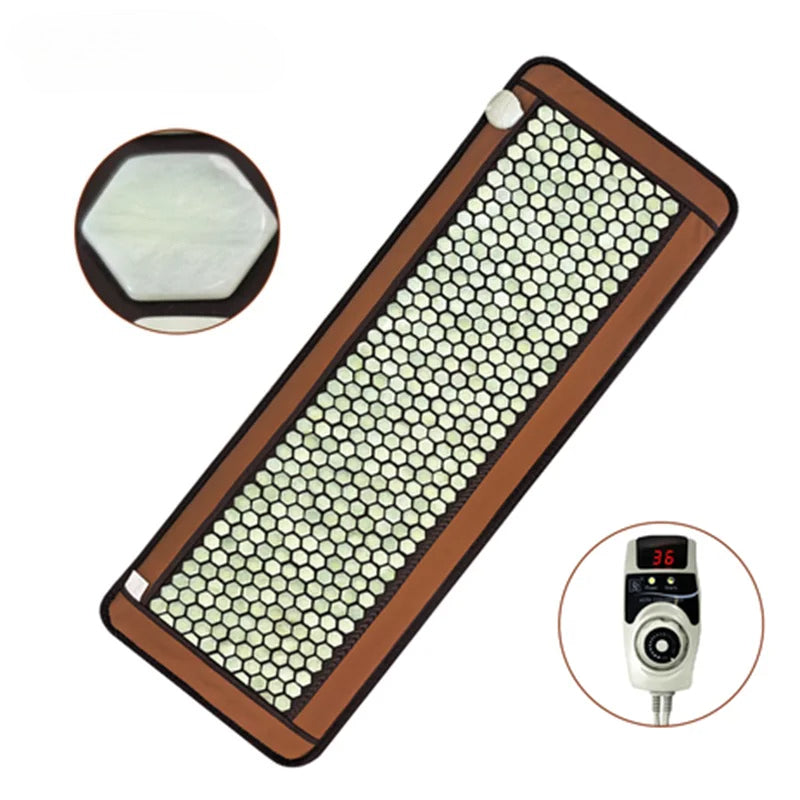 Luxury Jade & Tourmaline Heat Mat | Deep Infrared for Joint Pain, Sleep & Detox
