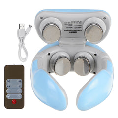 USB Rechargeable Electric Cervical Massager - 9 Gears, Heating, Kneading Shiatsu for Neck, Shoulders, and Body