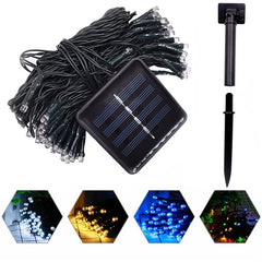 100 LED 12M Solar Power Fairy String Lights for Christmas Party Decor and Outdoor Garden