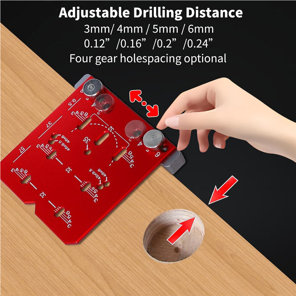 Adjustable Cabinet Hinge Jig - 35mm Drill Guide for 45mm & 48mm Concealed Hinges Installation