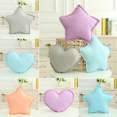 Creative Star Heart Shape Throw Pillow - Cotton Cloth Cushion for Sofa, Bed, Car, Office, Home Decor