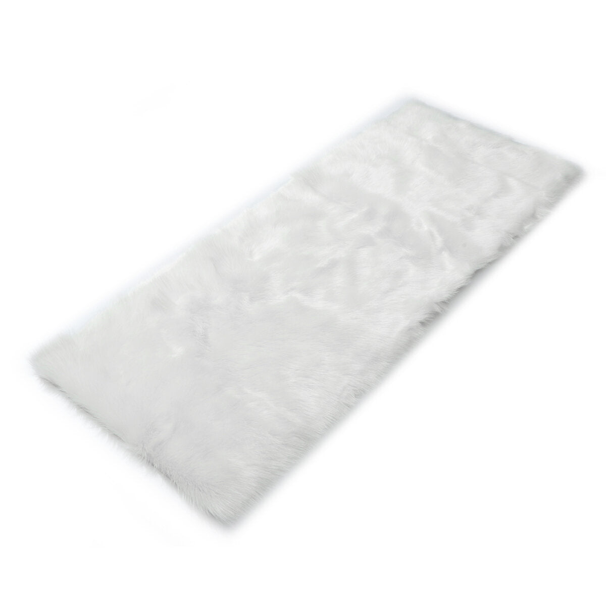 150x60cm Faux Sheepskin Fur Area Rug - Soft Wool Shaggy Carpet for Bedside, Sofa, Living Room, Bedroom Decor