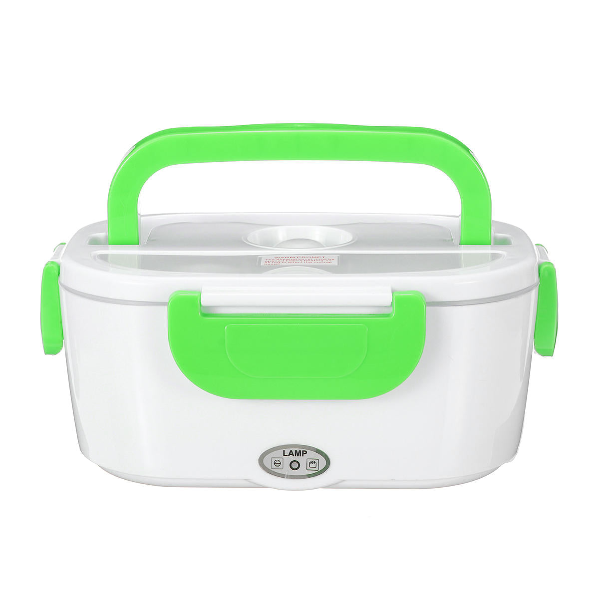 12-240V 40W Electric Heated Lunch Box, 1200ML, US Plug, for Home, School, Office, Car, with Spoon