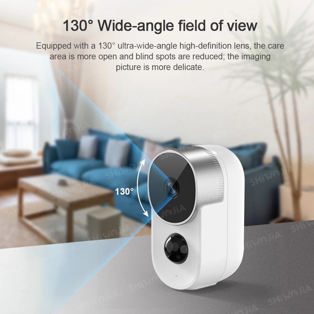 1080P 2MP WiFi IP Camera with AI PIR Motion Sensor, 2-Way Audio, Battery Powered, Outdoor Waterproof Security CCTV