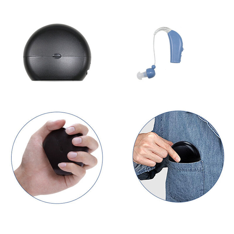 Mini Portable Hearing Aid - Noise Reduction, Volume Adjustment, Low Power, Non-toxic Sound Amplifier