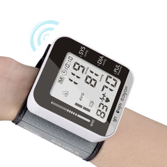 Portable Digital Wrist Blood Pressure Monitor - Heart Rate, Pulse Meter, Tonometer for Home Health Care