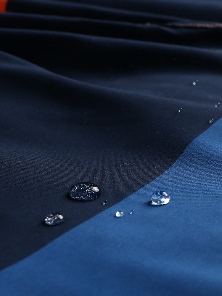 Schnelltrocknende Strandshorts im Farbblockdesign mit Kordelzug in der Taille für Herren