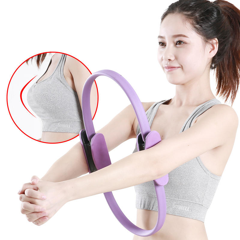 Dual Grip Yoga Pilates Ring - Slimming, Body Building, Fitness Exercise Tool for Legs, Arms, Waist