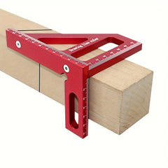 Aluminum Center Finder - 45/90 Degree Woodworking Square & Carpenter Ruler