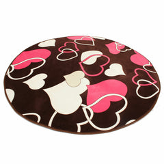 100x100cm Coral Velvet Absorbent Bathroom Mat - Anti-Slip Round Rug for Door Sill