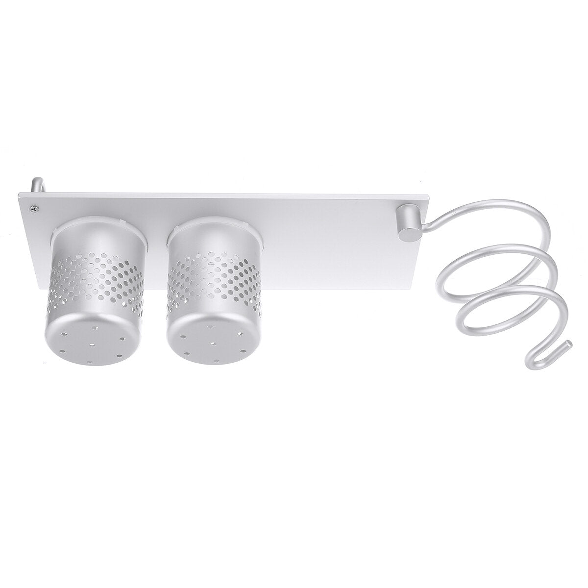 Stainless Steel Double Bucket Hair Dryer Rack - Durable and Space-Saving