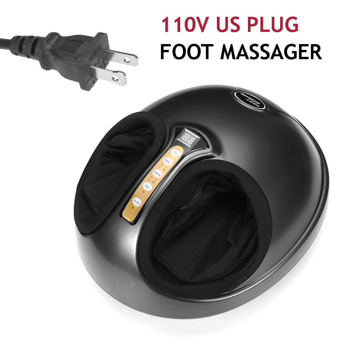 45W Electric Foot Massager with Leg Heat Therapy and Rolling Kneading Function