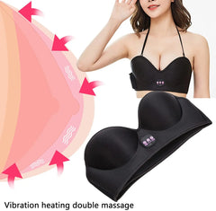 Electric Breast Massage Bra with Infrared Heating, Chest Enlargement Stimulator, Enhances Circulation & Relieves Pain