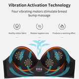 Electric Breast Massage Bra with Infrared Heating, Chest Enlargement Stimulator, Enhances Circulation & Relieves Pain