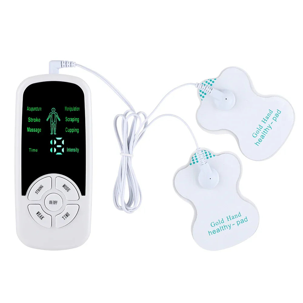 Electric Muscle Stimulator, 6 Modes, Mini Cervical Spine & Body Massager, Fatigue Relief with Therapy Gloves