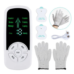 Electric Muscle Stimulator, 6 Modes, Mini Cervical Spine & Body Massager, Fatigue Relief with Therapy Gloves