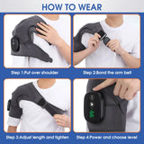 Electric Shoulder Massager Belt with Vibration & Heating, Muscle Relaxer and Warmer Pads