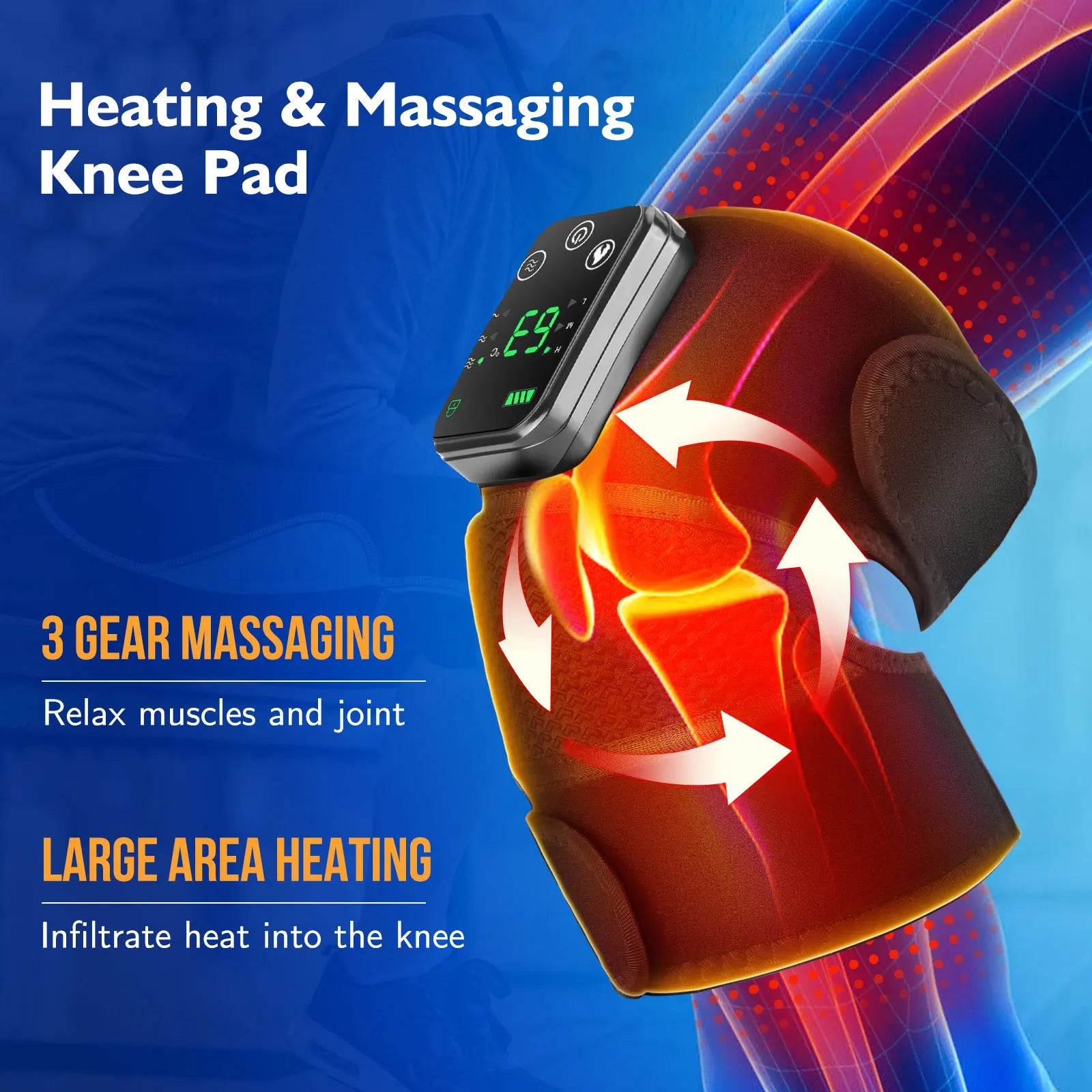 Electric Shoulder Massager with Heat, Vibration, Steam for Arthritis and Muscle Relaxation