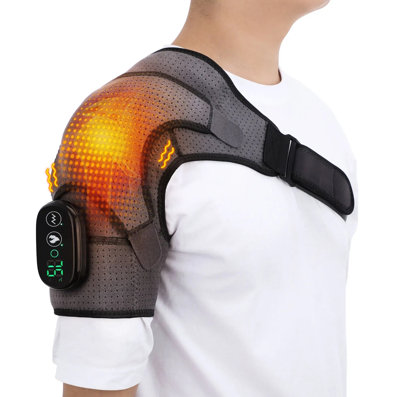 Electric Shoulder Massager with Heat, Vibration, Steam for Arthritis and Muscle Relaxation