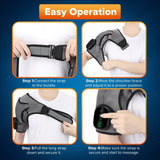 Electric Shoulder Massager with Heat, Vibration, Thermal Brace for Muscle Relaxation and Joint Support