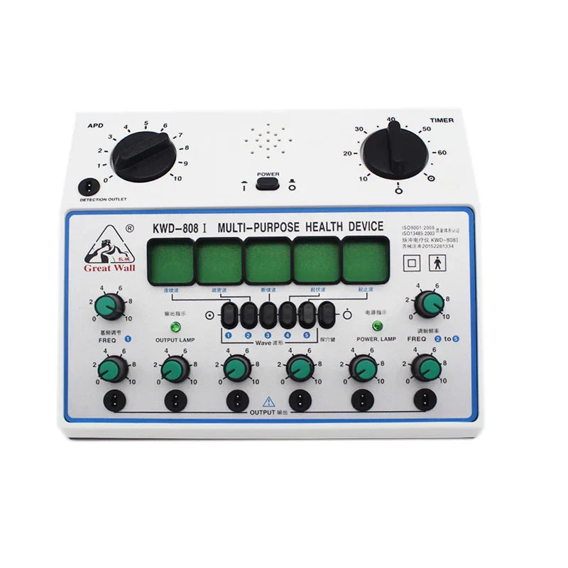 Electro Acupuncture Stimulator Machine, 6 Waveforms, 6 Output, Nerve and Muscle Therapy EMS Massager