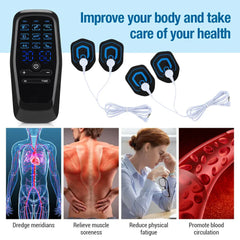 EMS Electric Muscle Stimulator, Professional TENS Unit, USB Physiotherapy, 9 Modes, Full Body Mini Massager